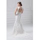 Amazing Sleeveless Sheath/Column Satin Lace V-Neck Wedding Dresses 2031116 Amazing Sleeveless Sheath/Column Satin Lace V-Neck Wedding Dresses 2031116