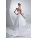 A-Line Halter Court Train Beaded Applique Satin Wedding Dresses 2030112 A-Line Halter Court Train Beaded Applique Satin Wedding Dresses 2030112