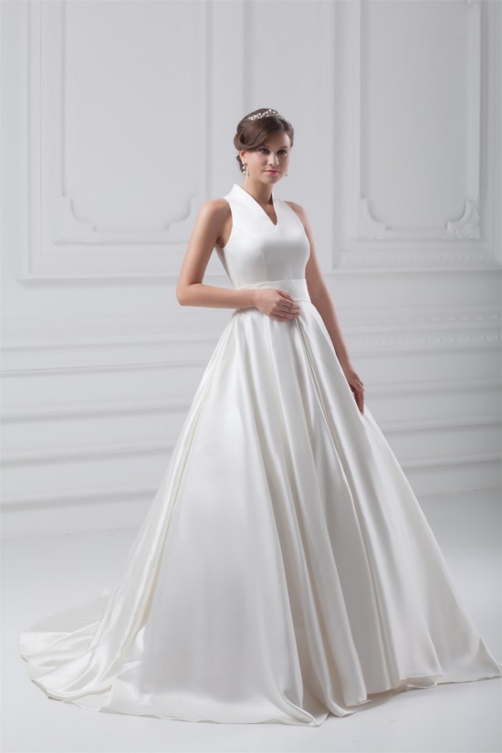 attractive V-Neck Sleeveless Ball Gown Satin Best Wedding Dresses 2031122 attractive V-Neck Sleeveless Ball Gown Satin Best Wedding Dresses 2031122