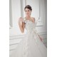 Ball Gown V-Neck Satin Fine Netting Embellished Wedding Dresses 2031127