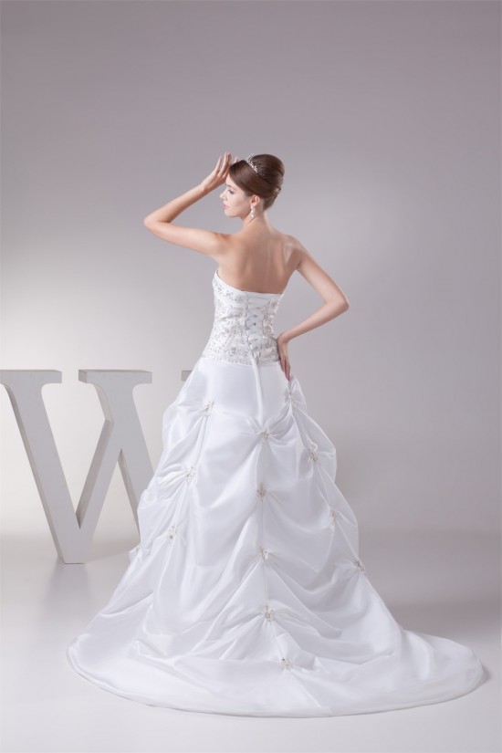 Ball Gown Princess Sleeveless Taffeta Beaded Wedding Dresses 2030113 Ball Gown Princess Sleeveless Taffeta Beaded Wedding Dresses 2030113