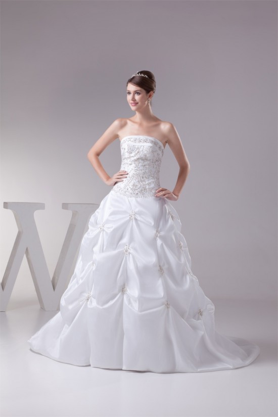Ball Gown Princess Sleeveless Taffeta Beaded Wedding Dresses 2030113 Ball Gown Princess Sleeveless Taffeta Beaded Wedding Dresses 2030113