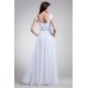 Beautiful Sheath/Column Off-the-Shoulder Chiffon Satin Beaded Wedding Dresses 2031132
