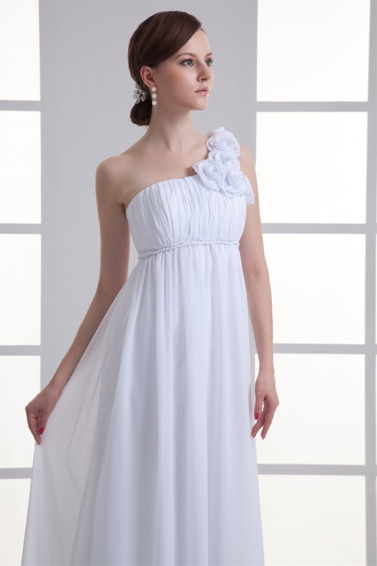 Brush Sweep Train Chiffon One-Shoulder Wedding Dresses Maternity Wedding Dresses 2031144 Brush Sweep Train Chiffon One-Shoulder Wedding Dresses Maternity Wedding Dresses 2031144