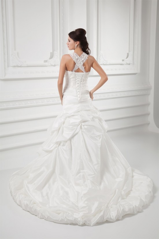 Charming Straps Taffeta Sleeveless A-Line Embellished Wedding Dresses 2031148 Charming Straps Taffeta Sleeveless A-Line Embellished Wedding Dresses 2031148