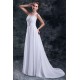 Chiffon Satin A-Line Sleeveless Scoop Sweep Train Wedding Dresses 2031149 Chiffon Satin A-Line Sleeveless Scoop Sweep Train Wedding Dresses 2031149