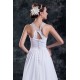 Chiffon Satin A-Line Sleeveless Scoop Sweep Train Wedding Dresses 2031149 Chiffon Satin A-Line Sleeveless Scoop Sweep Train Wedding Dresses 2031149