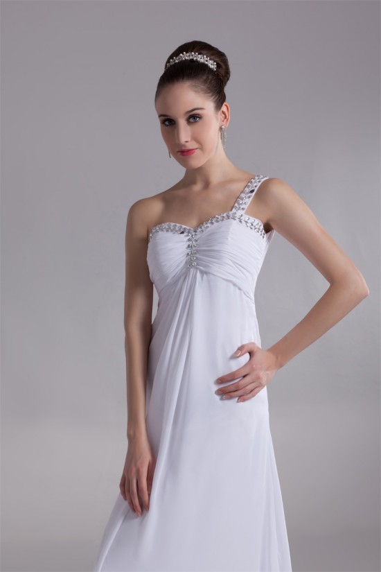 Chiffon Satin One-Shoulder Sheath/Column Reception Wedding Dresses 2031151 Chiffon Satin One-Shoulder Sheath/Column Reception Wedding Dresses 2031151