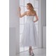 Chiffon Satin Sleeveless A-Line V-Neck Reception Wedding Dresses 2031153