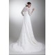 Elegant Satin Lace High-Neck 3/4 Length Sleeve A-Line Lace Wedding Dresses 2031169 Elegant Satin Lace High-Neck 3/4 Length Sleeve A-Line Lace Wedding Dresses 2031169