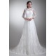 Elegant Satin Lace High-Neck 3/4 Length Sleeve A-Line Lace Wedding Dresses 2031169 Elegant Satin Lace High-Neck 3/4 Length Sleeve A-Line Lace Wedding Dresses 2031169
