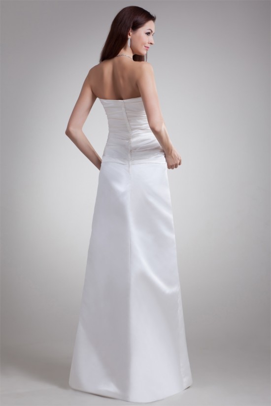 Elegant Strapless Satin Sleeveless A-Line Wedding Dresses 2031175 Elegant Strapless Satin Sleeveless A-Line Wedding Dresses 2031175