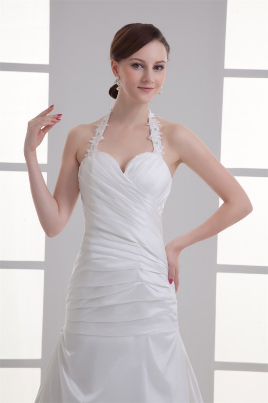 Elegant Taffeta A-Line Sleeveless Halter Wedding Dresses 2031176 Elegant Taffeta A-Line Sleeveless Halter Wedding Dresses 2031176