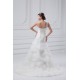 Fantastic Sleeveless A-Line One-Shoulder Satin Organza Wedding Dresses 2031182