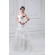 Fantastic Sleeveless A-Line One-Shoulder Satin Organza Wedding Dresses 2031182