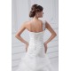 Fantastic Sleeveless A-Line One-Shoulder Satin Organza Wedding Dresses 2031182