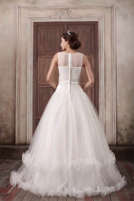 Fantastic V-Neck Princess Satin Fine Netting Wedding Dresses 2031188 Fantastic V-Neck Princess Satin Fine Netting Wedding Dresses 2031188