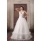 Fantastic V-Neck Princess Satin Fine Netting Wedding Dresses 2031188