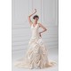 Fashionable Sleeveless Ball Gown Satin Halter Wedding Dresses with Color 2031194