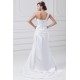 Fashionable Sleeveless One-Shoulder Satin A-Line Best Wedding Dresses 2031195