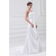 Fashionable Sleeveless One-Shoulder Satin A-Line Best Wedding Dresses 2031195