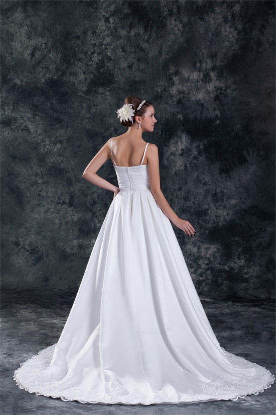 A-Line Spaghetti Straps Taffeta Sleeveless Wedding Dresses 2031199 A-Line Spaghetti Straps Taffeta Sleeveless Wedding Dresses 2031199