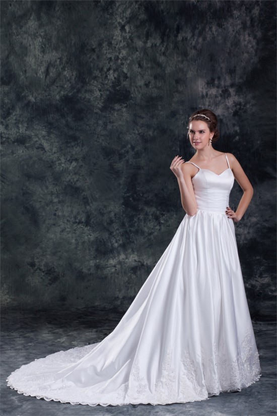 A-Line Spaghetti Straps Taffeta Sleeveless Wedding Dresses 2031199 A-Line Spaghetti Straps Taffeta Sleeveless Wedding Dresses 2031199