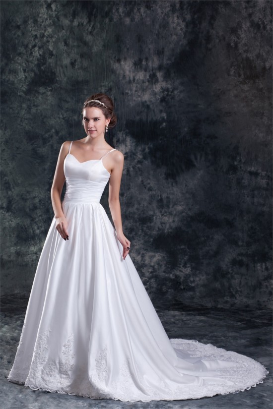 A-Line Spaghetti Straps Taffeta Sleeveless Wedding Dresses 2031199 A-Line Spaghetti Straps Taffeta Sleeveless Wedding Dresses 2031199