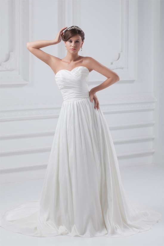 A-Line Sweetheart Taffeta Sleeveless Wedding Dresses 2031200 A-Line Sweetheart Taffeta Sleeveless Wedding Dresses 2031200