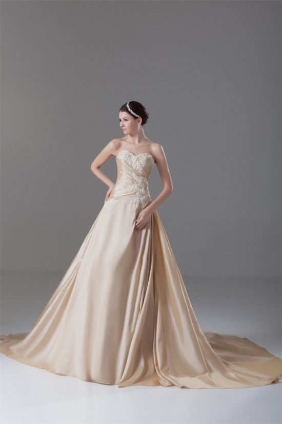 A-Line Taffeta Sweetheart Sleeveless Wedding Dresses with A Lace Jacket 2031211 A-Line Taffeta Sweetheart Sleeveless Wedding Dresses with A Lace Jacket 2031211