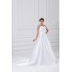 Great Sleeveless A-Line Satin Spaghetti Straps Lace Wedding Dresses 2031216