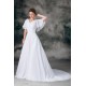 Half Elbow Sleeve A-Line V-Neck Chiffon Satin Beaded Wedding Dresses 2031218 Half Elbow Sleeve A-Line V-Neck Chiffon Satin Beaded Wedding Dresses 2031218