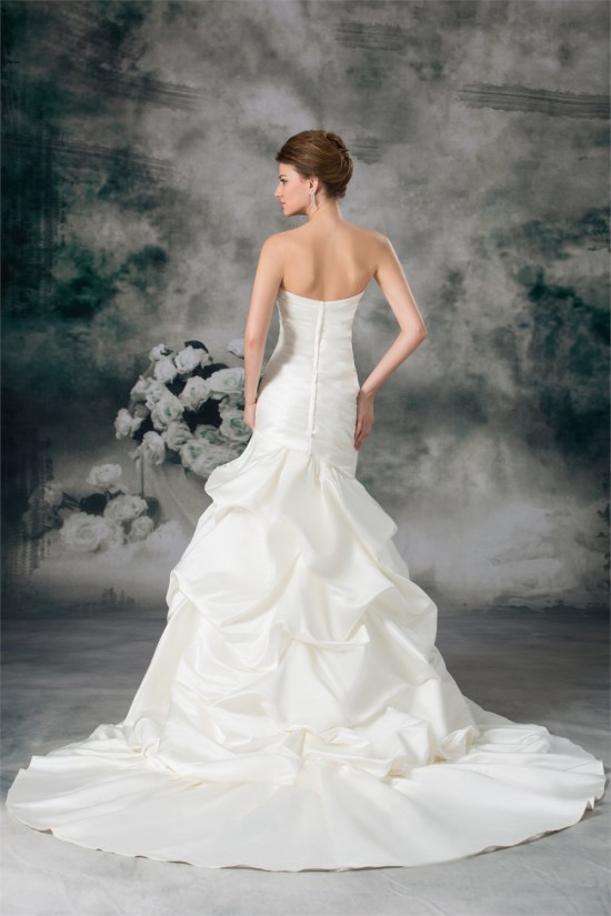 Mermaid/Trumpet Satin Strapless Sleeveless New Arrival Wedding Dresses 2031233 Mermaid/Trumpet Satin Strapless Sleeveless New Arrival Wedding Dresses 2031233