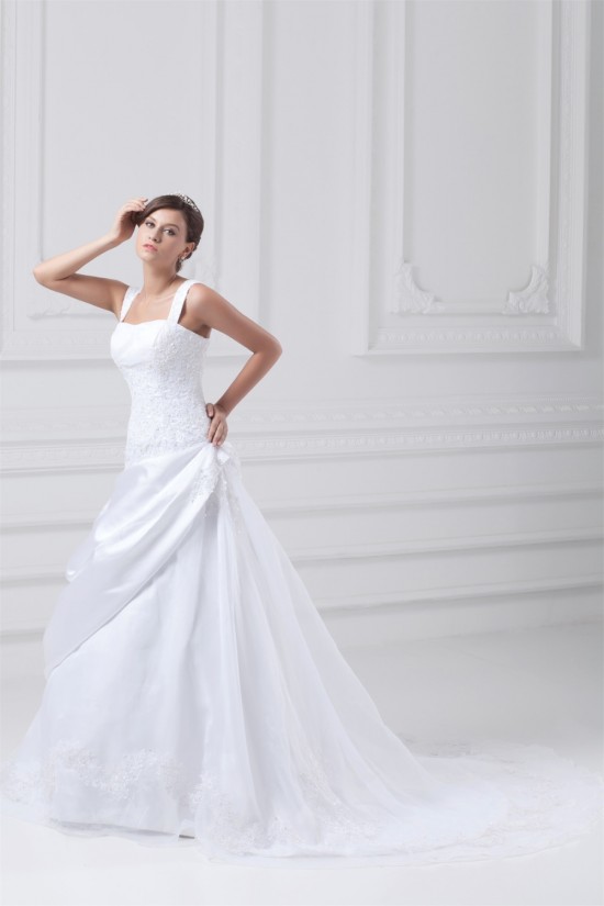 New Arrival A-Line Straps Sleeveless Satin Organza Wedding Dresses 2031243 New Arrival A-Line Straps Sleeveless Satin Organza Wedding Dresses 2031243