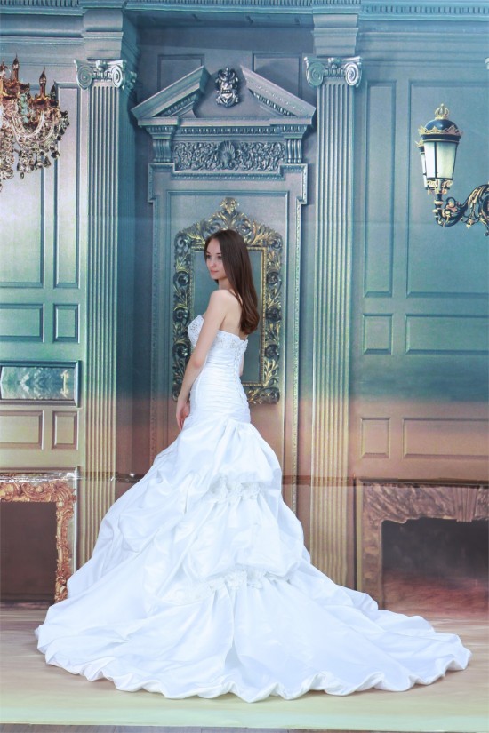 New Arrival Strapless Satin Lace A-Line Sleeveless Wedding Dresses 2031252 New Arrival Strapless Satin Lace A-Line Sleeveless Wedding Dresses 2031252