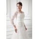 New Style A-Line Long Sleeve V-Neck Satin Organza Lace Wedding Dresses 2031258