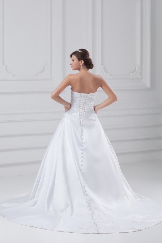 New Style Strapless Sleeveless Satin A-Line New Arrival Wedding Dresses 2031260 New Style Strapless Sleeveless Satin A-Line New Arrival Wedding Dresses 2031260