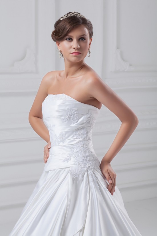 New Style Strapless Sleeveless Satin A-Line New Arrival Wedding Dresses 2031260 New Style Strapless Sleeveless Satin A-Line New Arrival Wedding Dresses 2031260