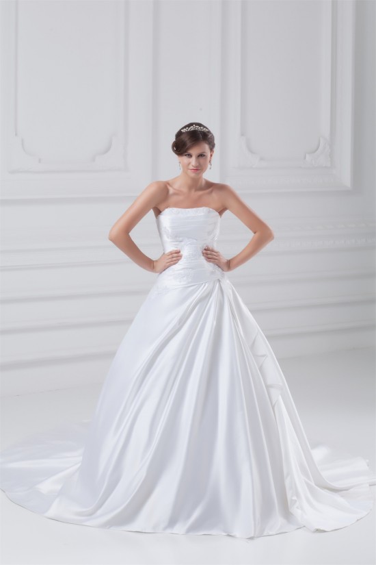 New Style Strapless Sleeveless Satin A-Line New Arrival Wedding Dresses 2031260 New Style Strapless Sleeveless Satin A-Line New Arrival Wedding Dresses 2031260