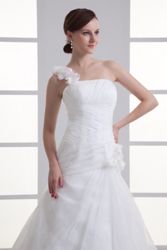 Organza Taffeta One-Shoulder Sleeveless New Arrival Wedding Dresses 2031264 Organza Taffeta One-Shoulder Sleeveless New Arrival Wedding Dresses 2031264