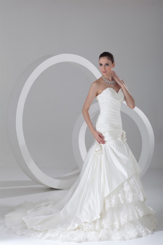 Satin A-Line Sleeveless Sweetheart Beautiful Wedding Dresses 2031268 Satin A-Line Sleeveless Sweetheart Beautiful Wedding Dresses 2031268