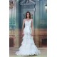 Satin Lace Mermaid/Trumpet Sleeveless Spaghetti Straps Wedding Dresses 2031276