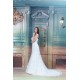 Satin Lace Sleeveless Sheath/Column Strapless Wedding Dresses 2031281