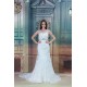 Satin Lace Sleeveless Sheath/Column Strapless Wedding Dresses 2031281