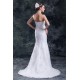 Satin Net Sweetheart Mermaid/Trumpet Sleeveless Wedding Dresses 2031283
