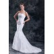 Satin Net Sweetheart Mermaid/Trumpet Sleeveless Wedding Dresses 2031283