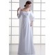 Sheath/Column Off-the-Shoulder 3/4 Length Sleeve Wedding Dresses 2031309 Sheath/Column Off-the-Shoulder 3/4 Length Sleeve Wedding Dresses 2031309