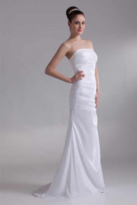 Sleeveless Mermaid/Trumpet Taffeta Strapless Beaded Wedding Dresses 2031326 Sleeveless Mermaid/Trumpet Taffeta Strapless Beaded Wedding Dresses 2031326