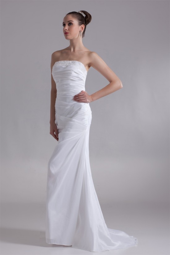 Sleeveless Mermaid/Trumpet Taffeta Strapless Beaded Wedding Dresses 2031326 Sleeveless Mermaid/Trumpet Taffeta Strapless Beaded Wedding Dresses 2031326