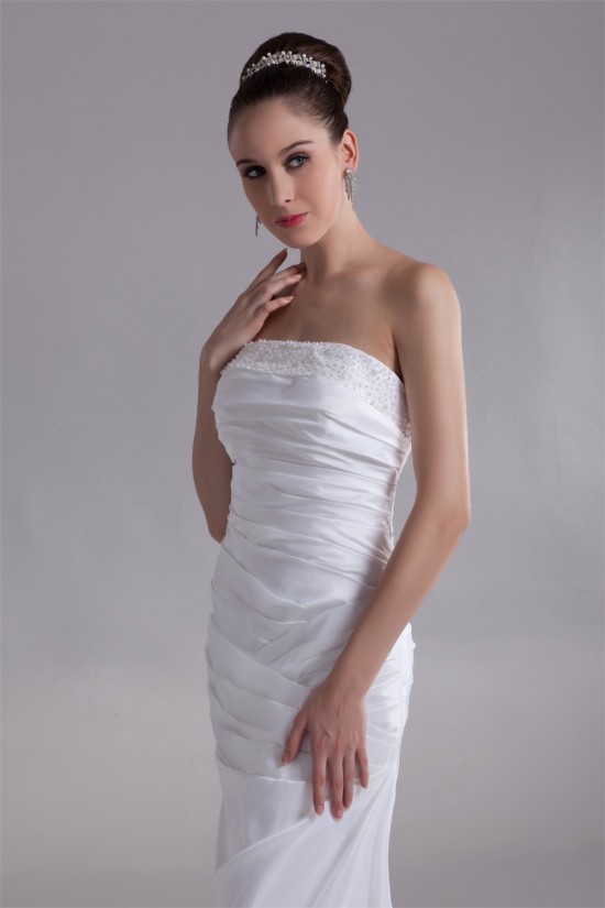 Sleeveless Mermaid/Trumpet Taffeta Strapless Beaded Wedding Dresses 2031326 Sleeveless Mermaid/Trumpet Taffeta Strapless Beaded Wedding Dresses 2031326